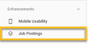 Job Postings Google Search Console