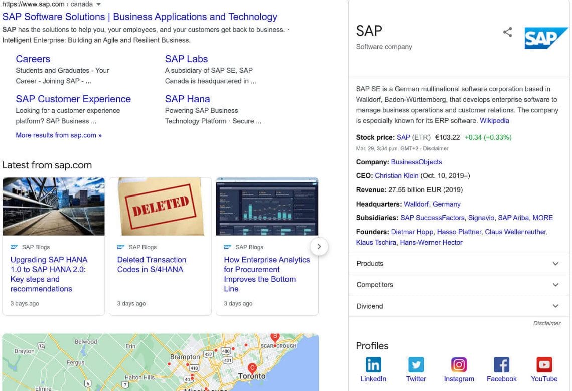 SAP Rich Results