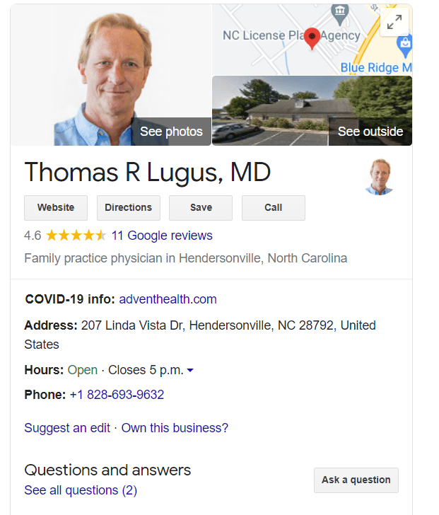 Thomas Lugus Google Knowledge Panel