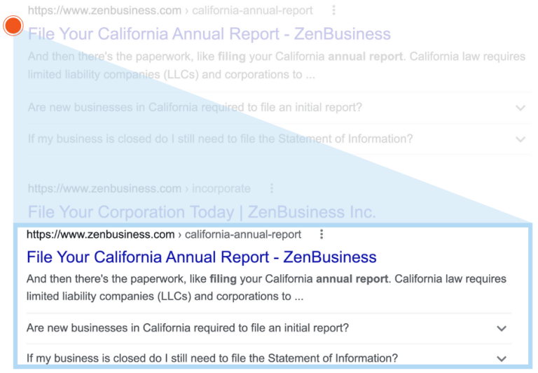 ZenBusiness Rich Result