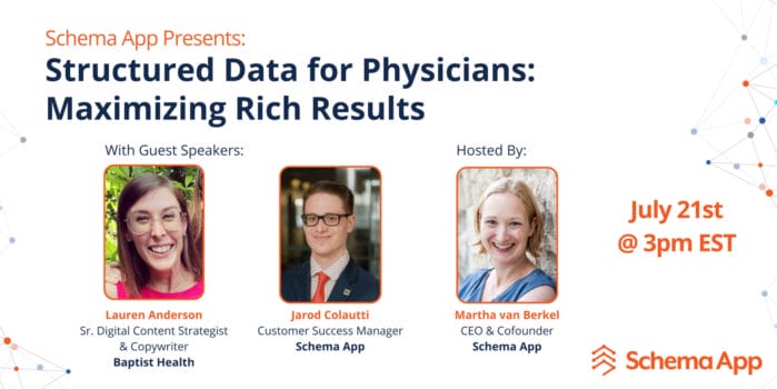 Cover photo for Structured Data for Physicians Maximizing Rich Results Webinar