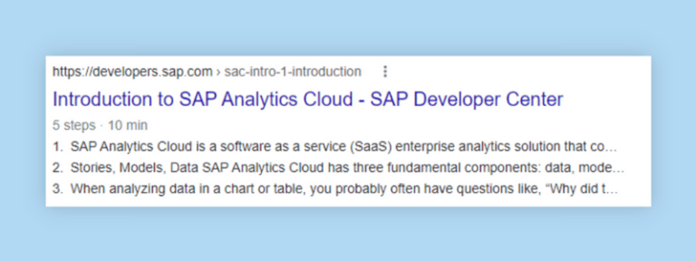 SAP's How To Rich Results
