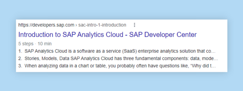 SAP's How To Rich Results