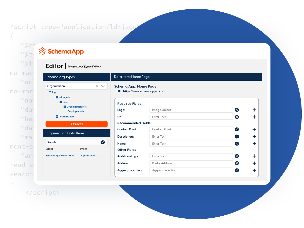 Schema App Editor Interface