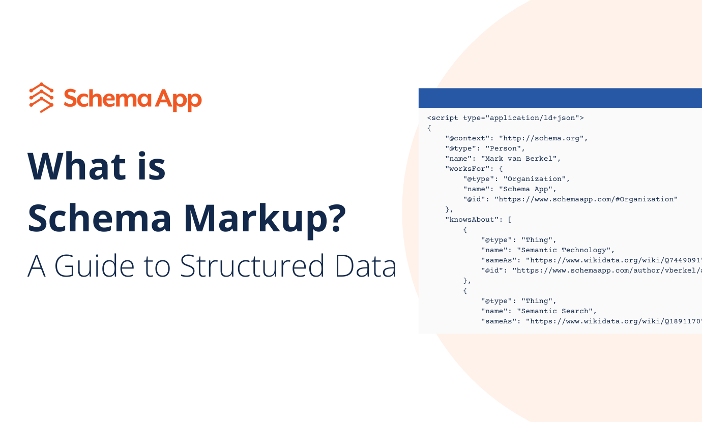 A title graphic with the text: "What is Schema Markup? A Guide to Structured Data SEO"