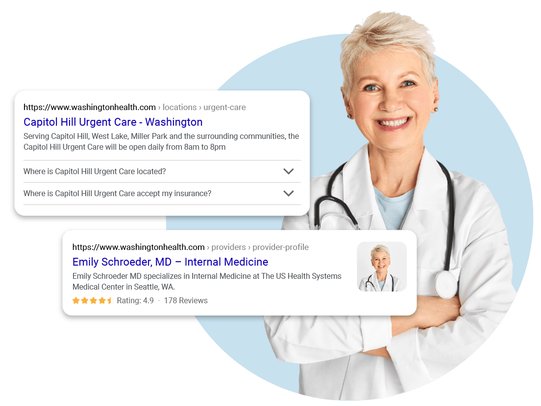 Schema Markup services for hospital networks and health systems
