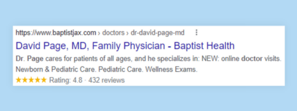 Baptist Health Review Snippet