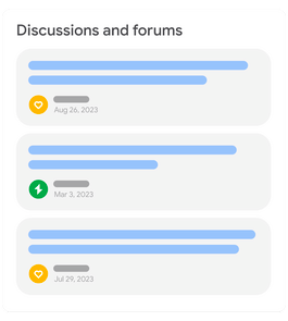 Google Example of Discussion forum rich result