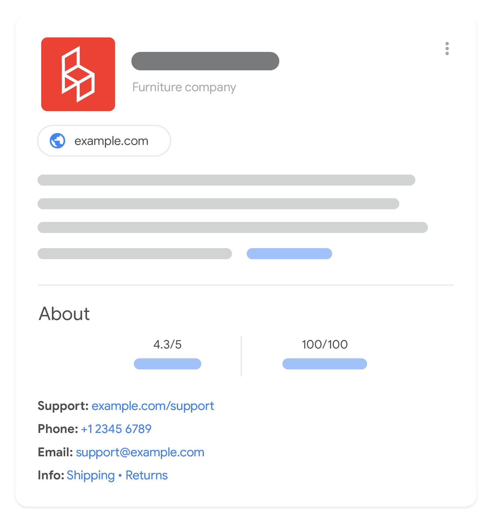 example of enhanced visual achieved from adding organization structured data to a webpage