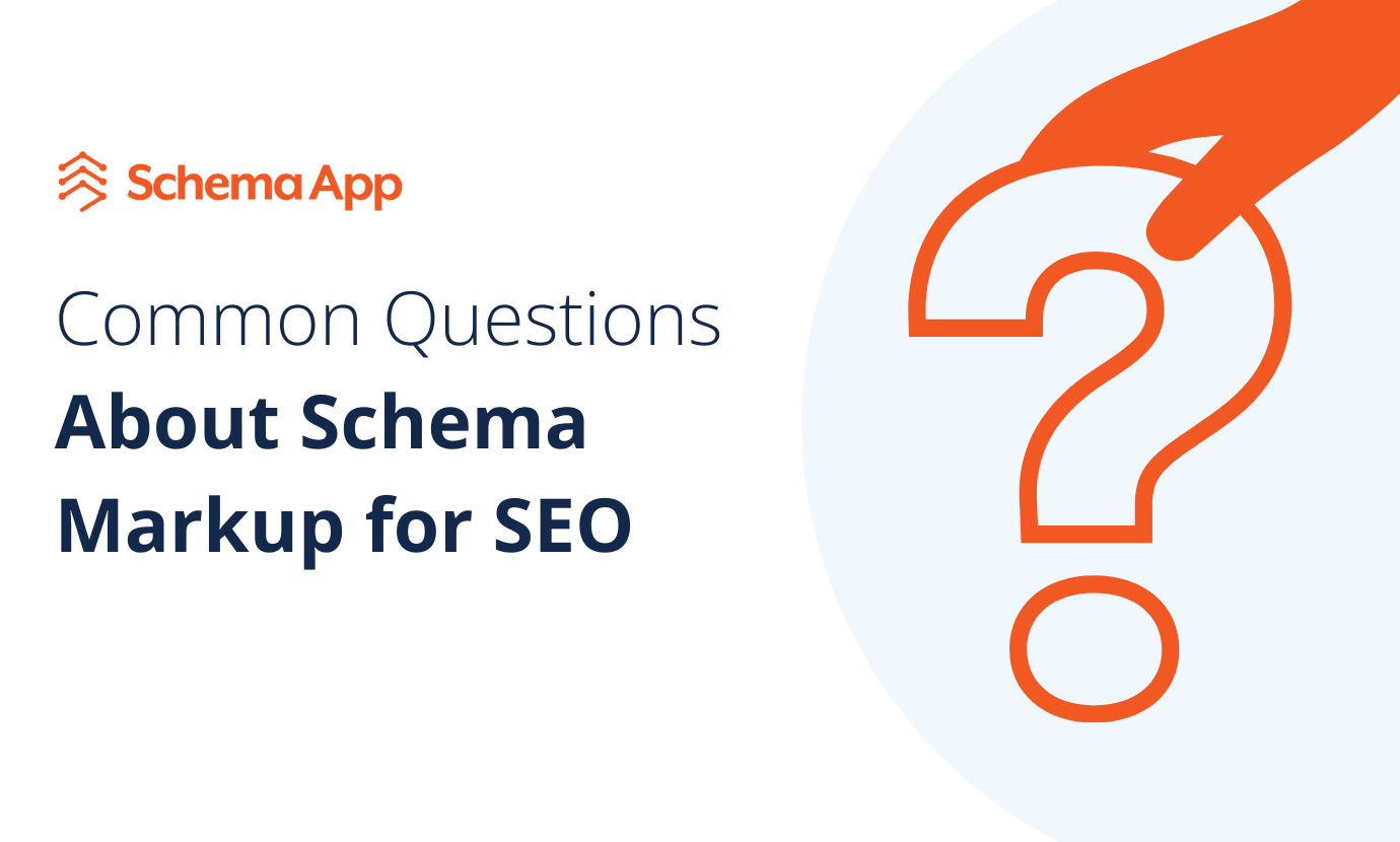 Title image for "Common Questions About Schema Markup for SEO" article.