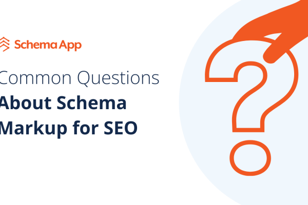 Title image for "Common Questions About Schema Markup for SEO" article.