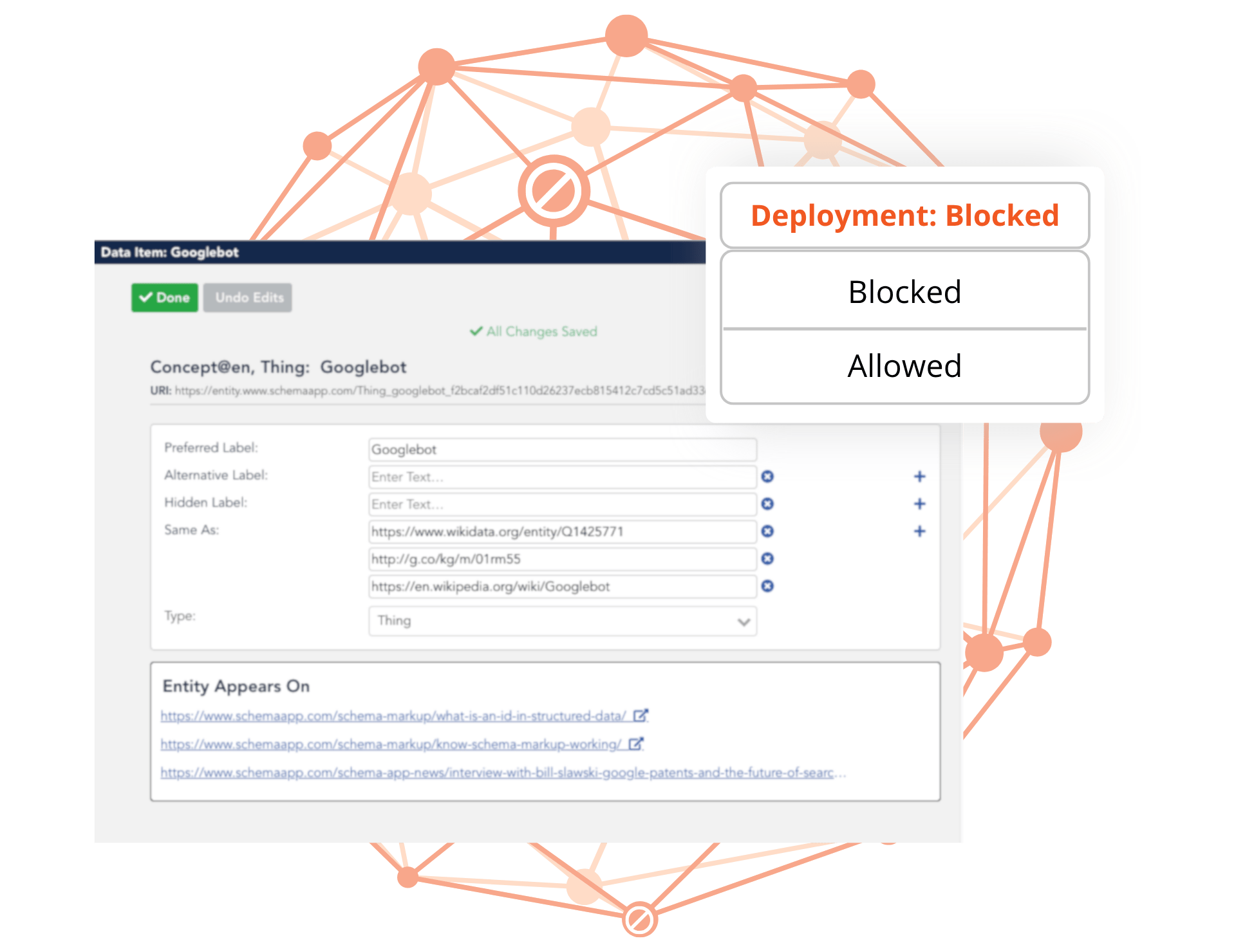 Block or allow entities from showing up in your knowledge graph using the Entity Manager
