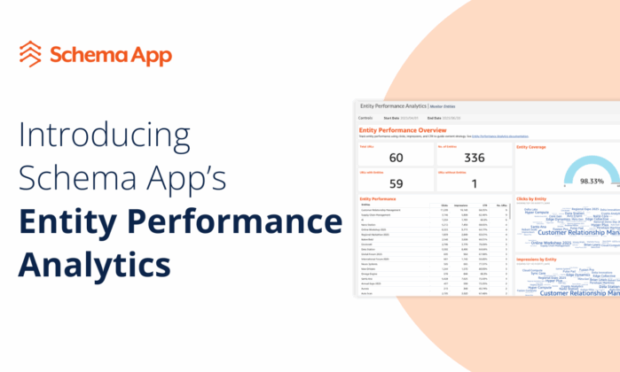 Featured image for "Introducing Schema App's Entity Performance Analytics" release article