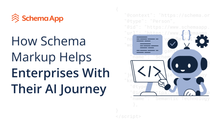 Featured image for blog titled "How Schema Markup Helps Enterprises With Their AI Journey".